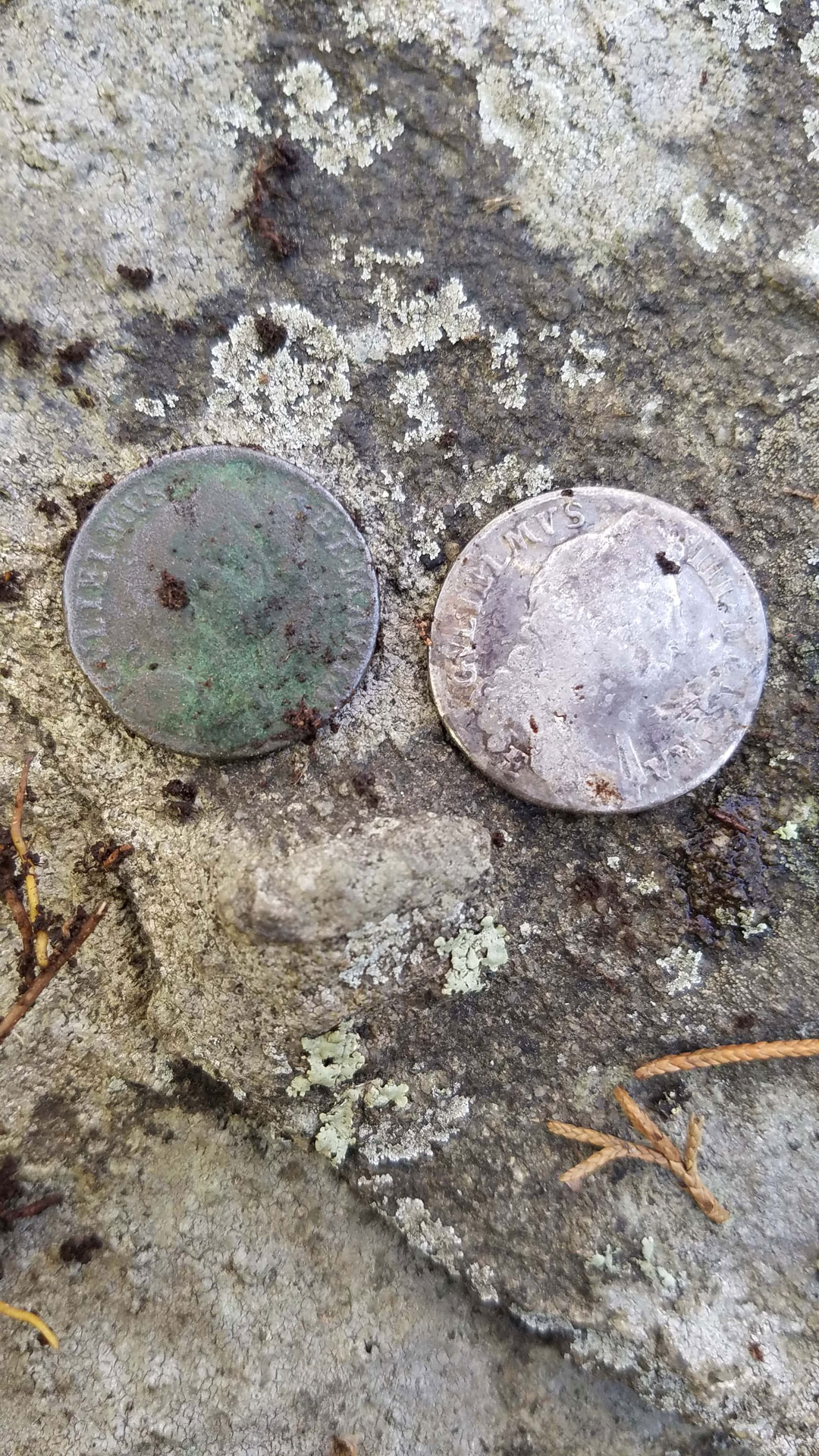 Obverse Head Side of Two Coins
