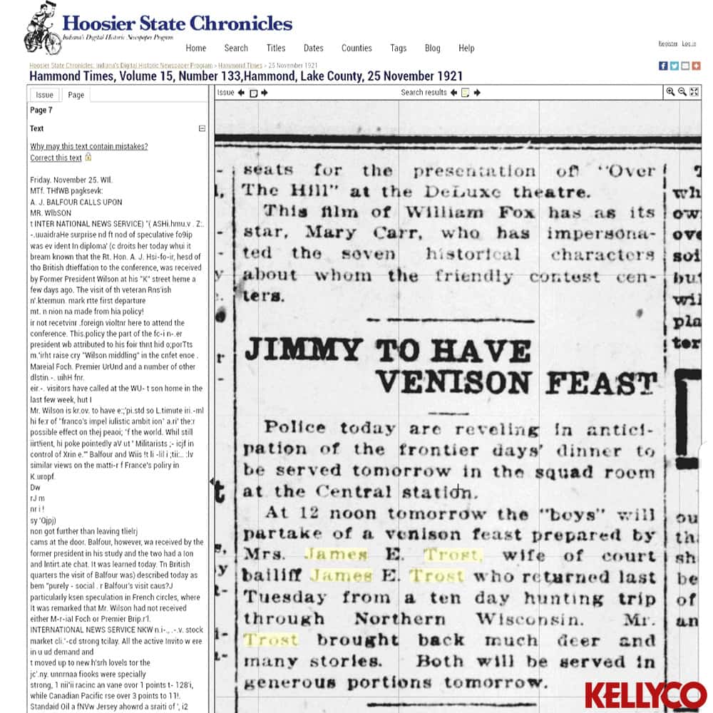 Historical Article chronicling James Trost's Life