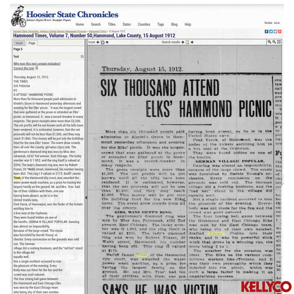 Historical Article chronicling James Trost's Life