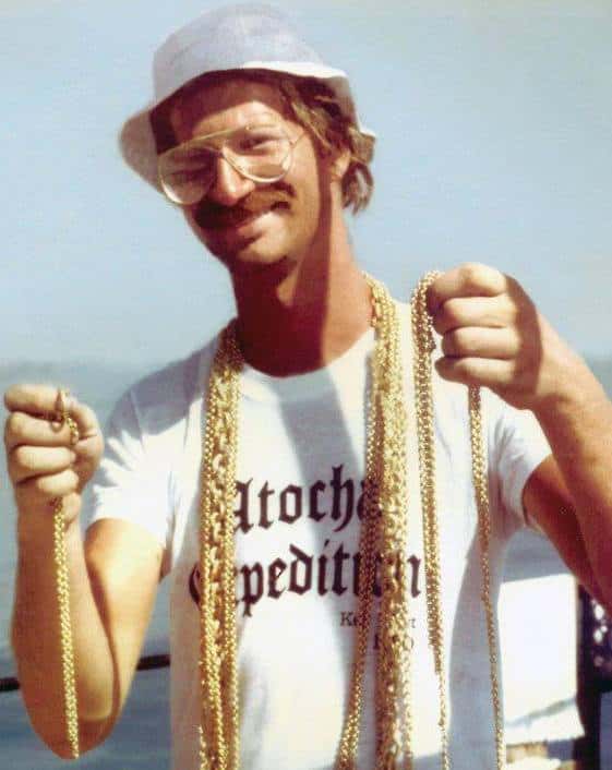 Syd Jones with Gold Chains Recovered on Florida's Treasure Coast