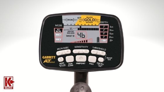 Display described in the Garrett AT Gold review